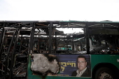 Damage at Kyriat Shmona bus station following pre-ceasefire rocket hit