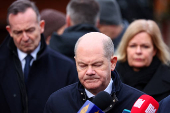 German Chancellor Scholz visits the site of Christmas market attack, in Magdeburg