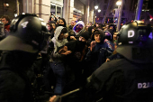 Protest against the eviction of the former Massana school in Barcelona