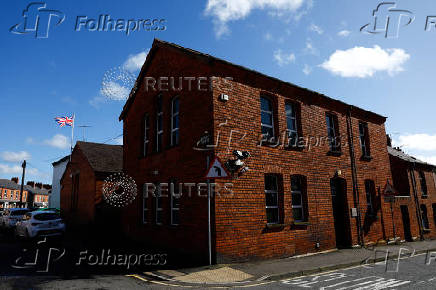 View of the Democratic Unionist Party headquarters in Belfast