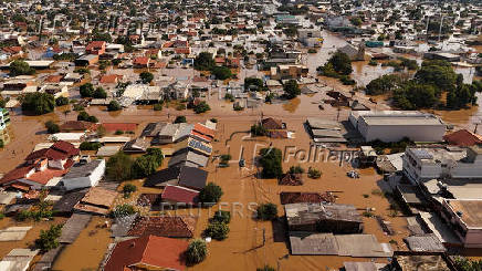 Flooding due to heavy rains in Canoas in Rio Grande do Sul state