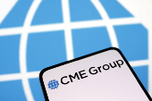 FILE PHOTO: Illustration shows CME Group Inc logo