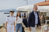 Los reyes Felipe y Letizia almuerzan con Leonor en Villagarca de Arousa