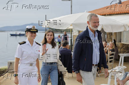 Los reyes Felipe y Letizia almuerzan con Leonor en Villagarca de Arousa