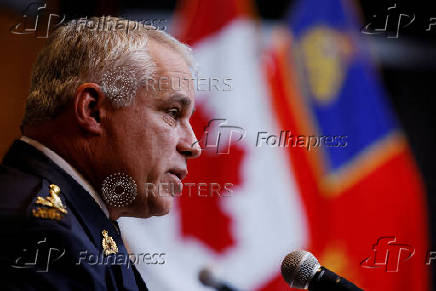 RCMP Commissioner Duheme takes part in a press conference in Ottawa