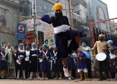 Sikh Religious procession to mark major Sikh festival Gurupurab