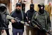 Funeral of Palestinian Ribhi Shalabi, who was killed in clashes with Palestinian Authority forces, in Jenin camp