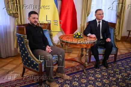 Ukrainian President Volodymyr Zelensky visits Warsaw