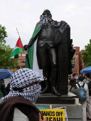 Protest encampment at University Yard in support of Palestinians in Gaza
