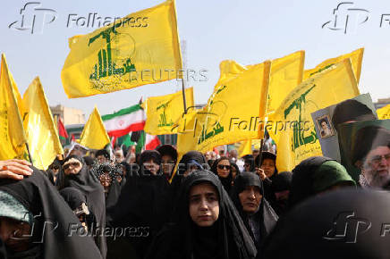 Demonstrators rally against Israel's strikes on Gaza and Lebanon in Tehran