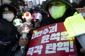 Protest calling for impeachment South Korean President Yoon