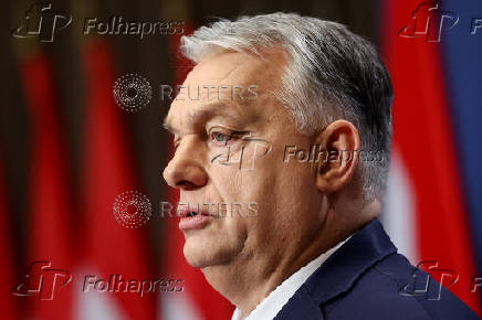 Hungarian Prime Minister Viktor Orban holds an international press conference in Budapest