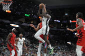 NBA: Portland Trail Blazers at San Antonio Spurs