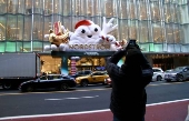 Vspera de natal na cidade de nova york.