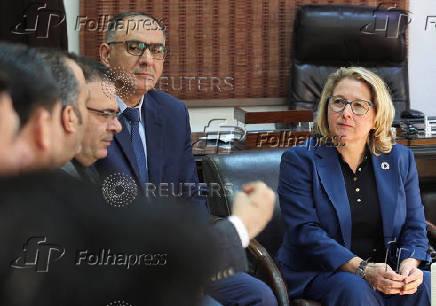 German Minister of Economic Cooperation and Development Svenja Schulze visits al-Mujtahid Hospital in Damascus