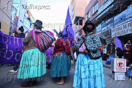 Protest in commemoration of the International Day for the Elimination of Violence Against Women, in El Alto