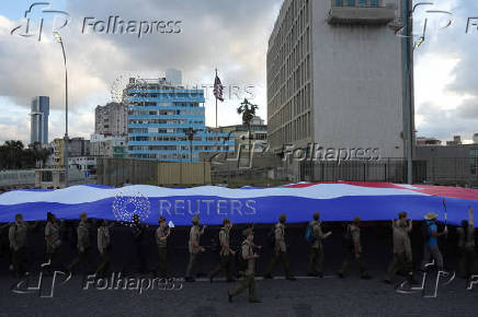 Cuba stages protest against 