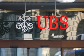 FILE PHOTO: The logo of Swiss bank UBS is seen in Zurich