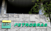 FILE PHOTO: A logo of Brazil's state-run Petrobras oil company is seen at their headquarters in Rio de Janeiro