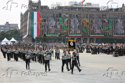 Military parade to celebrate the Independence Day hosted by President Andres Manuel Lopez Obrador, in Mexico City