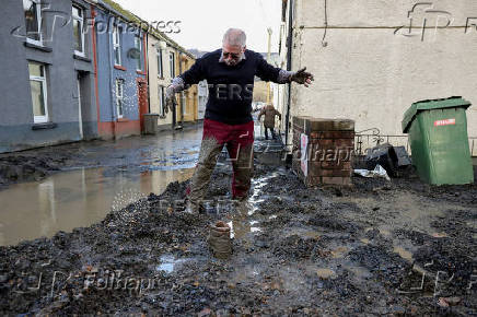 Aftermath of Storm Bert in Cwmtillery