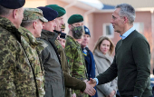 FILE PHOTO: Officials visit NATO enhanced Forward Presence battle group in Tapa