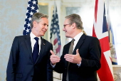 British Prime Minister Starmer meets US State Secretary Blinken in London