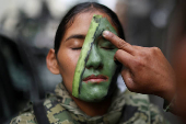 Military parade to celebrate the Independence Day hosted by President Lopez Obrador, in Mexico City