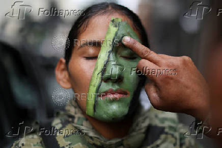 Military parade to celebrate the Independence Day hosted by President Lopez Obrador, in Mexico City