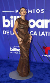 El negro y los diseos clsicos intervenidos dominaron la alfombra de los Latin Billboards