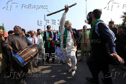 Pakistan's opposition PTI party protests for the release of former PM Khan