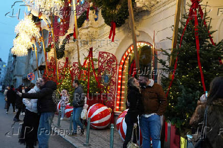 Christmas decorations in Bucharest