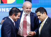 Lula durante encontro com prefeitos em Braslia
