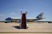 Air Force One on tarmac at Joint Base Andrews