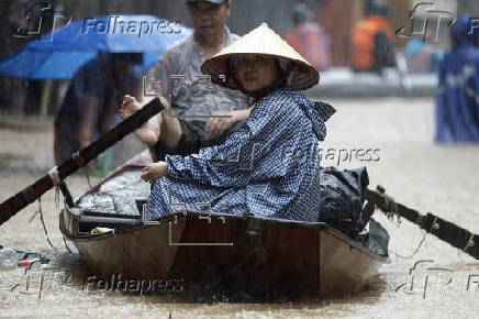 Red River overflows causing severe flooding in Hanoi following Typhoon Yagi