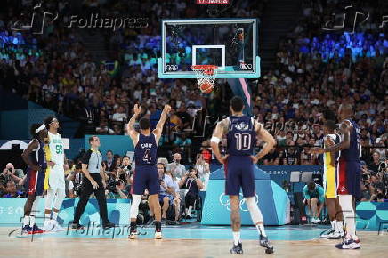 Quartas de final de basquete masculino entre o Brasil e os EUA