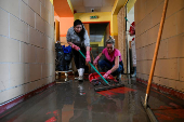 Aftermath of flooding in Czech Republic