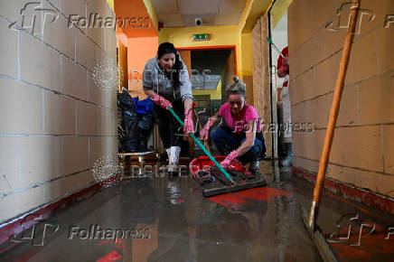 Aftermath of flooding in Czech Republic