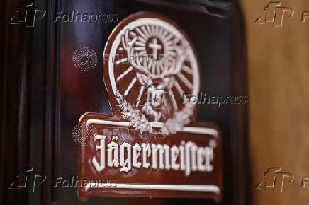 A view of the Jagermeister logo in a supermarket in Sarajevo