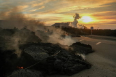 Volcano eruption near Grindavik