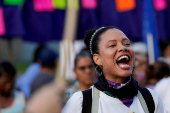 Protest to mark the International Day for the Elimination of Violence Against Women, in Panama City