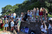 Eddie Aikau Big Wave Invitational surfing event at Waimea Bay