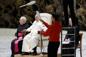 Pope Francis holds the weekly general audience