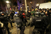 Protest against the eviction of the former Massana school in Barcelona