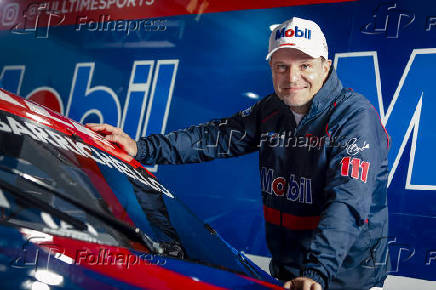 Rubens Barrichello, da equipe Full Time, e seu carro na Stock Car