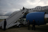 U.S. President Joe Biden arrives at New Castle National Guard Base