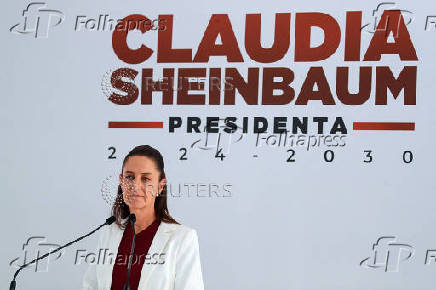 Mexico's President-elect Claudia Sheinbaum holds a press conference in Mexico City