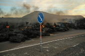 Volcano eruption near Grindavik