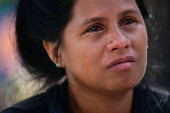 Relatives of detained Venezuelans protest, outside the public prosecutor's headquarters, in Caracas