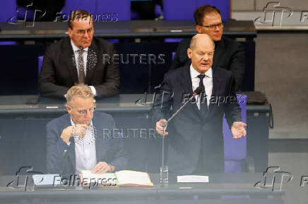 Session of the lower house of parliament in Berlin